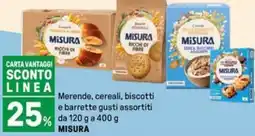 Iper La Grande Merende, cereali, biscotti e barrette gusti assortiti MISURA offerta