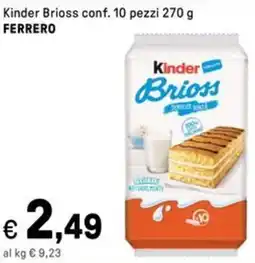 Iper La Grande Kinder Brioss conf. 10 pezzi FERRERO offerta