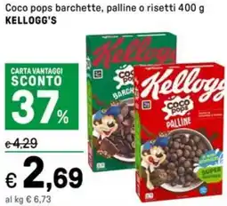 Iper La Grande Coco pops barchette, palline o risetti KELLOGG'S offerta