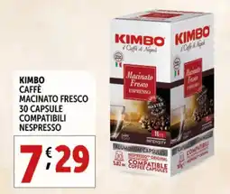 Gourmet Déco Kimbo caffè macinato fresco 30 capsule compatibili nespresso offerta