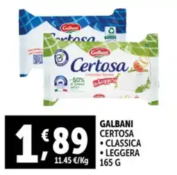 Gourmet Déco Galbani certosa offerta