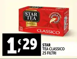 Gourmet Déco Star tea classico 25 filtri offerta
