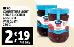 Gourmet Déco Hero confetture light senza zuccheri aggiunti vari gusti offerta