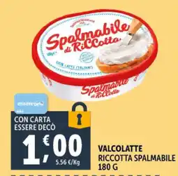 Gourmet Déco Valcolatte riccotta spalmabile offerta