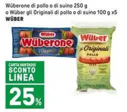 Iper La Grande Wüberone di pollo o di suino o Wüber gli Originali di pollo o di suino WÜBER offerta