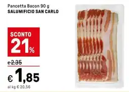 Iper La Grande Pancetta Bacon SALUMIFICIO SAN CARLO offerta