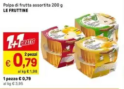 Iper La Grande Polpa di frutta assortita LE FRUTTINE offerta