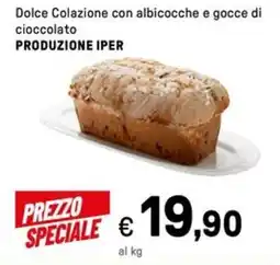 Iper La Grande Dolce Colazione con albicocche e gocce di cioccolato PRODUZIONE IPER offerta