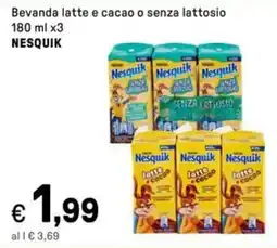 Iper La Grande Bevanda latte e cacao o senza lattosio NESQUIK offerta