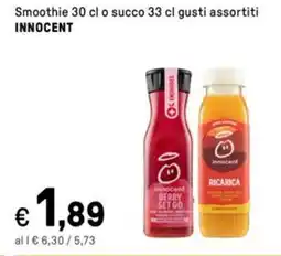 Iper La Grande Smoothie o succo gusti assortiti INNOCENT offerta