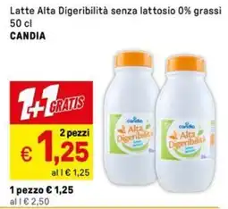 Iper La Grande Latte Alta Digeribilità senza lattosio 0% grassi CANDIA offerta