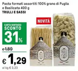 Iper La Grande Pasta formati assortiti 100% grano di Puglia e Basilicata TRULLI E SASSI offerta