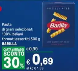 Iper La Grande Pasta di grani selezionati 100% Italiani formati assortiti BARILLA offerta