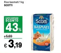 Iper La Grande Riso basmati SCOTTI offerta