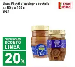Iper La Grande Linea Filetti di acciughe sottolio IPER offerta