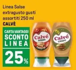 Iper La Grande Linea Salse extragusto gusti assortiti CALVE offerta