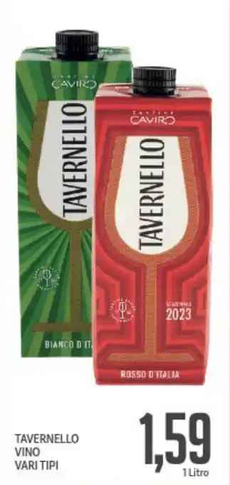 Supermercati Piccolo Tavernello vino vari tipi offerta