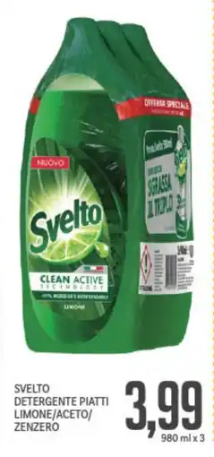 Supermercati Piccolo Svelto detergente piatti limone/aceto/ zenzero offerta