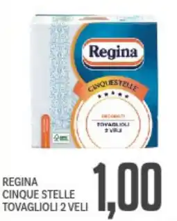 Supermercati Piccolo Regina cinque stelle tovaglioli 2 veli offerta