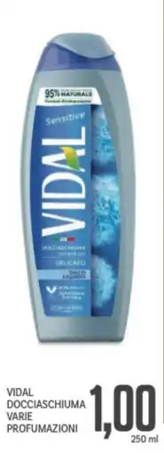 Supermercati Piccolo Vidal docciaschiuma varie profumazioni offerta