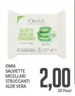 Supermercati Piccolo Omia salviette micellari struccanti aloe vera offerta