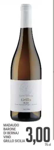 Supermercati Piccolo Madaudo barone di bernaj vino grillo sicilia offerta