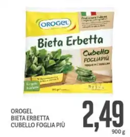 Supermercati Piccolo Orogel bieta erbetta cubello foglia più offerta