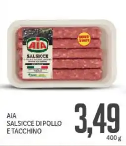 Supermercati Piccolo Aia salsicce di pollo e tacchino offerta