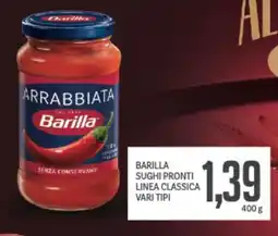 Supermercati Piccolo Barilla sughi pronti linea classica vari tipi offerta