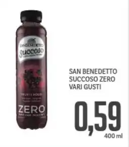 Supermercati Piccolo San benedetto succoso zero vari gusti offerta
