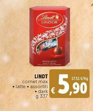 Deco Supermercati Lindor latte offerta