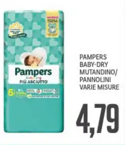 Supermercati Piccolo Pampers baby-dry mutandino/ pannolini varie misure offerta