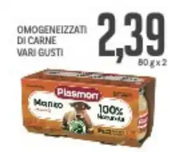 Supermercati Piccolo Plasmon omogeneizzati di carne vari gusti offerta