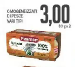 Supermercati Piccolo Plasmon omogeneizzati di pesce vari tipi offerta
