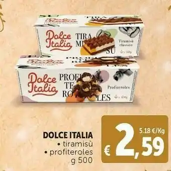 Deco Supermercati Dolce italia tiramisu/ profiteroles 500 g offerta
