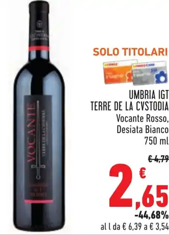 Conad Umbria IGT TERRE DE LA CVSTODIA offerta