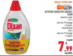 Conad Detersivo liquido per lavatrice DIXAN offerta