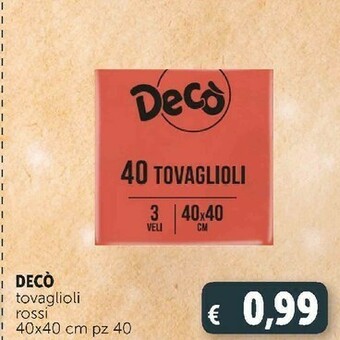 Deco Supermercati Tovaglioli offerta
