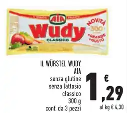 Conad Il würstel wudy AIA offerta