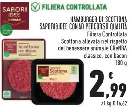 Conad Hamburger di scottona sapori&idee conad percorso qualità offerta
