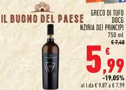 Conad Greco di tufo DOCG NZIRIA DEI PRINCIPI offerta