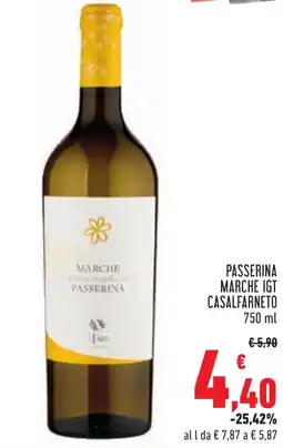 Conad Passerina marche IGT CASALFARNETO offerta