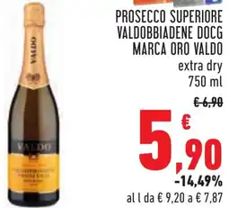 Conad Prosecco superiore valdobbiadene docg MARCA ORO VALDO offerta