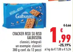 Conad Cracker riso su riso GALBUSERA offerta