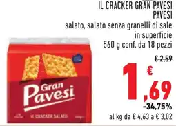 Conad Il cracker gran pavesi PAVESI offerta