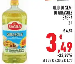 Conad Olio di semi di girasole SAGRA offerta