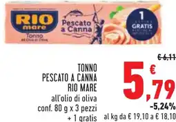Conad Tonno pescato a canna RIO MARE offerta