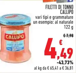 Conad Filetti di tonno CALLIPO offerta