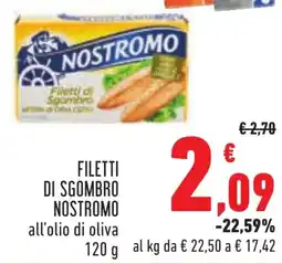 Conad Filetti di sgombro NOSTROMO offerta