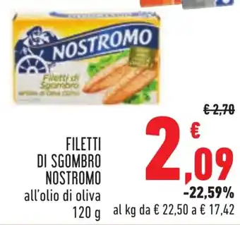 Conad Filetti di sgombro NOSTROMO offerta
